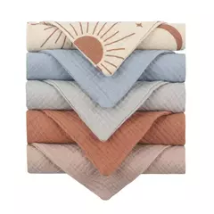 Baby's Soft Absorbent Gaze Algodão Toalhas, Face Wipe, Lenço, Banhando Toalhinha de alimentação, 5Pcs - comprar online