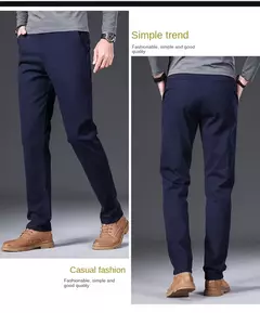 KUBRO-Calças de tecido fosco elástico para homens, calças formais, terno social, traje casual, primavera, outono, 2023