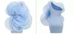 Vestido de ombro oblíquo branco para mulheres, vestido decorativo de flores, vestido de casamento, vestido de um passo, novo estilo, verão na internet