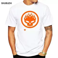 Camiseta preta masculina com logotipo The Offspring Crânio, Rock Band Tees, estilo verão roupas, 100% algodão, tamanho S a 3XL, novo - loja online