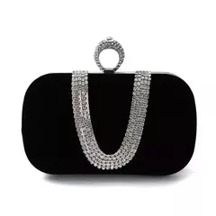 Luxo feminino sacos de noite diamante luxo embreagem saco festa diamantes senhora preto vermelho corrente bolsa ombro bolsas para bolsa - comprar online