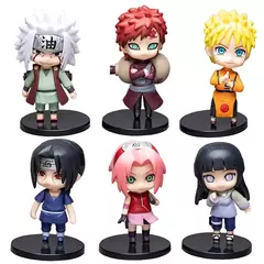 6 estilos 9cm anime naruto figuras pvc q versão boneca gaara kakashi figura decoração do quarto anime figura - comprar online