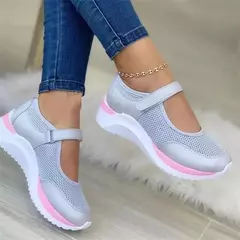Tênis vulcanizado para mulheres, sapatos de caminhada, apartamentos, alta qualidade, plus size 43, moda - loja online