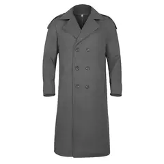 Jaqueta vintage de gola virada para baixo masculina, casacos longos, roupas casuais misturadas, lavável, simples, quente, Inverno, 2024 - loja online