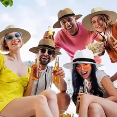 Chapéu Panamá de palha natural de aba larga para homens e mulheres, proteção UV, Fedora, chapéu de sol, verão de praia, atacado, tamanho grande, 56-58, 59-60cm, novo