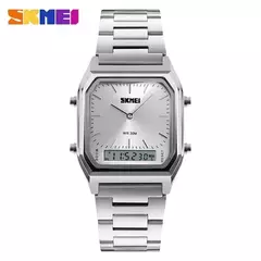 Imagem do Skmei-homens relógios de pulso 1220, casual, digital, dual time, esportes, cronógrafo, à prova d'água, quartzo, 3bar