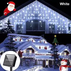 Outdoor LED Solar Light String para decoração de Natal, fada cortina, paisagem luzes, festa de jardim, 8 modos - Wolf Magazine