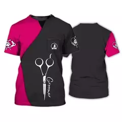 Dog Groomer's T-shirts para homens e mulheres, Pet Grooming Uniformes, Tops roupas, canino, veterinário, cabeleireiros, trabalho canino, 2024 na internet