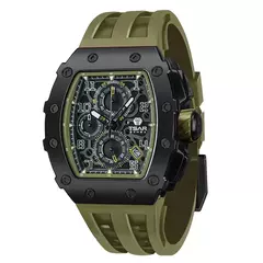 Tsar bomba tonneau relógios masculinos cristal de safira relógio de pulso vermelho à prova dwaterproof água cronógrafo data luxo presente natal para homem na internet