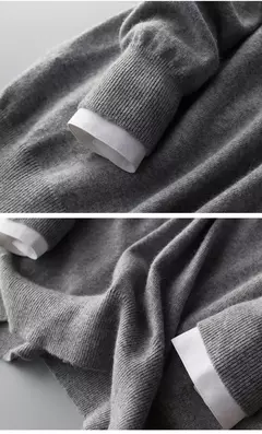 Suéter de algodão de caxemira masculino, pulôver, roupas masculinas, outono, inverno, 2022 - Wolf Magazine
