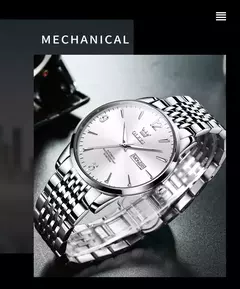 OLEVS-Relógio Mecânico Automático Masculino, Aço inoxidável, Impermeável, Luminoso, Data, Luxo, Original, 9928 na internet