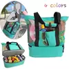 Bolsa de praia de piquenique para mulheres, malha, transparente, camada dupla, armazenamento de natação, alta capacidade, sacolas de compras