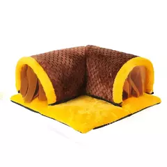 Cama quente do túnel do esconderijo do cobaia, túneis removíveis macios e tubos do cobaia para gaiola, esconde lã para rato, robalo - Wolf Magazine