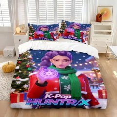Kpop d-demon caçadores conjunto de cama único traje de halloween conjunto de cama 2-3 peças consolador colcha capa de edredão fronha conjuntos - comprar online