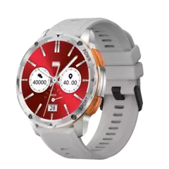 Smartwatch amoled AK59 com bateria grande para senhoras, pulseira de metal de borracha, relógio esportivo, BT Call 400mAh, moda luxuosa - Wolf Magazine