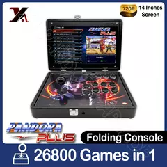 2023 pandora arcade caixa console de videogame 26800 em 1 dobrável mini máquina de jogo arcade gabinete bartop 720p tela hd