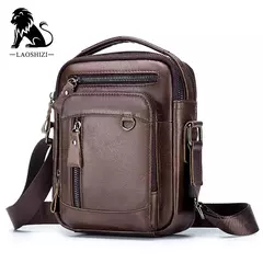 Marca 100% de couro genuíno dos homens sacos ombro saco do mensageiro para home - comprar online