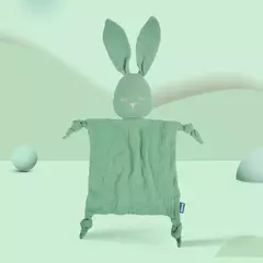 Imagem do Bebê Segurança Cobertor Macio Algodão Musselina Consolador para Recém-nascido Infantil Dormir Snuggle Toy Stuffed Animal Acalme Appease Toalha