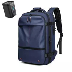 Mochila de viagem de compressão a vácuo de grande capacidade para homens, 17 "mochila laptop, mochila expandida na internet