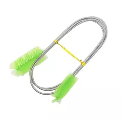 Escova de limpeza de aquário para mangueira de água tubo de ligo tubo de ar de aço inoxidável flexível tubo dobrado cabeça dupla escova limpador de tanque de peixes na internet
