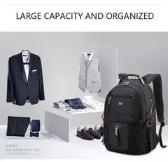 Durável Swiss Multifuncional Laptop Mochila, Resistente À Água Saco De Viagem, Faculdade Bookbag, Porta De Carregamento USB, 17";;VERDADEIRO;;"15 inch General - comprar online