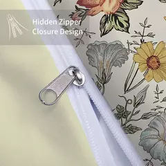 Retro Floral Padrão Impresso Bedding Set, Adequado para Mulheres Quarto, Queen, King, Twin Bed, 1 capa de edredão, 2 fronha, 3pcs na internet