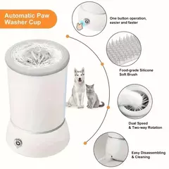 Lavadora de pés para animais de estimação, limpador elétrico de patas de animais de estimação, copo automático de limpeza de pés de animais de estimação, portátil, rápido, baixo ruído, limpador de pata de cachorro e gato - comprar online
