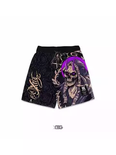 Shorts de praia casual superdimensionado masculino, estampa gráfica da moda, shorts esportivos, solto e confortável