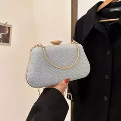 Saco de noite luxuoso para mulheres, alto design, banquete de festa, saco de glitter para senhoras, embreagem do casamento, bolsa de ombro, bolsa de corrente, marca - loja online