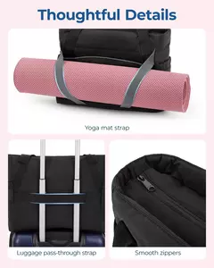 BAGSMART-Sacolas de ginástica esportiva para mulheres, bolsa de ombro de deslocamento, bolsa de bagagem de grande capacidade, lazer simples na internet