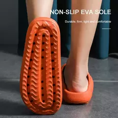 Imagem do Chinelos de plataforma grossa para mulheres, sandálias macias, chinelos antiderrapantes, banheiro, casa, EVA, verão, moda, 2023