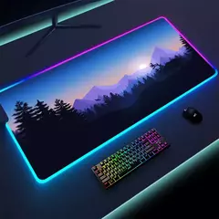 Colorido Luminous LED Lighting Mouse Pad, Non-Slip RGB Gaming Mousepad, Grande Desk Mat, Firewatch Forest, PC Gamer, 900x400mm, XL - Wolf Magazine