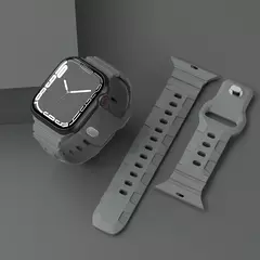 Pulseira de silicone para apple pulseira de relógio 49mm 45mm 41mm borracha 40mm 44mm 38mm 42mm para iwatch série 3 5 6 se 7 8 ultra banda - comprar online
