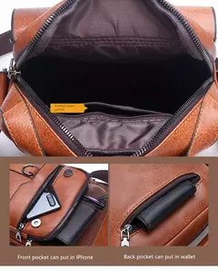 JEEP BULUO-Sacos Mensageiro Crossbody de Couro para Homens, Bolsa Casual Business, Brand Shoulder Bag, Nova Qualidade na internet