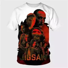 Homens e mulheres 3D Saw Horror Print Camisetas, Streetwear extragrande, camiseta de manga curta, tops com o pescoço, camisetas infantis, roupas de moda verão - loja online