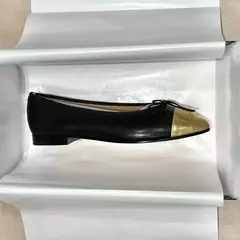 Sapatos de balé de boca rasa para mulheres, cor de pele de carneiro, sapatos borboleta, sapato único