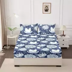 Capa de cama para quarto, 3 peças, conjunto de lençóis estampados (um lençol e duas fronhas) Una Sábana Y Dos Fundas De Almohada - comprar online