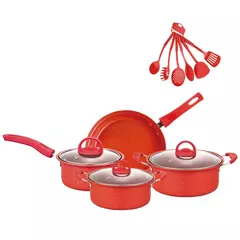 Conjunto de panelas e panelas antiaderentes, utensílio de cozinha, panelas, presentes para amigos e familiares, 13 peças
