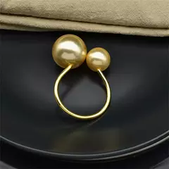Imagem do 12/pces novo champanhe ouro guardanapo anel simples criativo decorativo boca pano guardanapo anel fivela