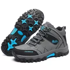 Botas de neve de couro impermeáveis masculinas, super quentes, ao ar livre, caminhadas, trabalho, sapatos de viagem, inverno, tamanho 39-47 - loja online
