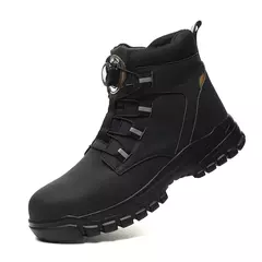 Botas de segurança impermeáveis para homens, Botas de trabalho em aço indestrutível, Anti-Smash, Resistente a facadas, Sapatos de motociclista - loja online