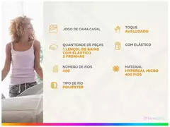 Jogo de Cama Casal Poliéster Marcelino Têxtil 400 Fios Hypercal Rosé 3 Peças - comprar online