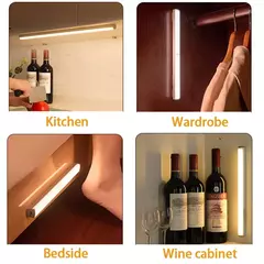 Luz noturna LED sem fio com sensor de movimento, lâmpada do armário, cozinha, quarto, detector, armário, retroiluminação da escadaria - comprar online