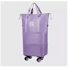 Bagagem expansível roda universal, grande capacidade, separação seca e úmida, leve, saco de armazenamento para viagens e fitness - loja online
