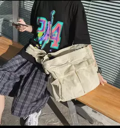 Imagem do Bolsa de lona vintage para mulheres, sacolas de ombro adolescente, sacos mensageiro para senhoras, bolsa casual, bolsa crossbody
