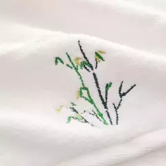Imagem do Conjunto de toalhas de fibra de bambu bordadas para adultos, alta qualidade, cor sólida, super absorvente, toalhas de banho para casa e toalhas de mão