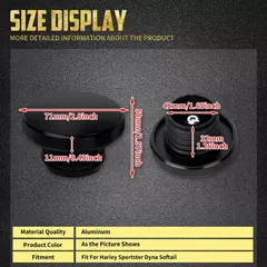 Tampa de óleo decorativa ventilada para tanque de combustível de motocicleta, para harley sportster xl 883 touring road king softail low rider fat boy dyna - Wolf Magazine