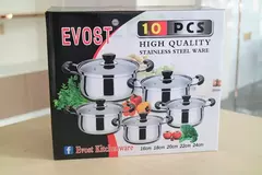 Imagem do Aço inoxidável Hot Pot Set, Panelas, Sopa Pot, Steamer Presente, 16cm18cm 20cm 22cm, 24cm, Utensílios de cozinha, Atacado, 10 Pcs