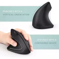 Mouse Vertical Ergonômico 2.4GHz Mouse Óptico Sem Fio 3 Ajustável DPI 800/1200/1600 6 Botões para Laptop PC Computador Desktop