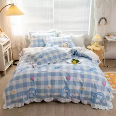 Yanyangtian rendas 4-piece conjunto de cama folha colcha capa fronha linho para a família crianças quarto sala estar conjunto 4 pçs - Wolf Magazine